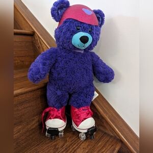 Build a Bear roller skates, Pink Sparkle High Tops  And Helmet Cheerful & Cute!